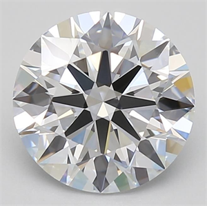 Picture of Lab Grown Diamond 2.60 Carats, Round with Excellent Cut, E Color, IF Clarity and Certified by GIA