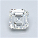 Natural Diamond 1.01 Carats, Asscher with  Cut, H Color, VS2 Clarity and Certified by GIA