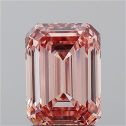 Picture of Lab Grown Diamond 1.81 Carats, Emerald with  Cut, Fancy Intense Pink Color, VS1 Clarity and Certified by IGI