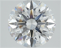 Lab Grown Diamond 1.01 Carats, Round with Ideal Cut, D Color, VVS2 Clarity and Certified by IGI