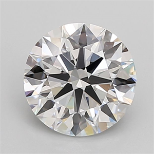 Picture of Lab Grown Diamond 2.91 Carats, Round with Ideal Cut, D Color, IF Clarity and Certified by IGI