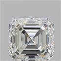 Natural Diamond 0.94 Carats, Asscher with  Cut, J Color, VVS2 Clarity and Certified by GIA