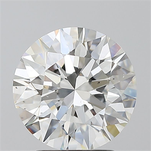 Picture of Natural Diamond 2.71 Carats, Round with Excellent Cut, H Color, SI1 Clarity and Certified by GIA