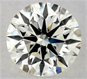 Natural Diamond 0.90 Carats, Round with Excellent Cut, K Color, IF Clarity and Certified by GIA