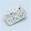 Natural Diamond 0.92 Carats, Radiant with  Cut, H Color, I1 Clarity and Certified by GIA