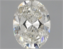 Natural Diamond 0.50 Carats, Oval with  Cut, I Color, VS2 Clarity and Certified by GIA