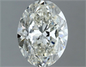 Natural Diamond 1.51 Carats, Oval with  Cut, I Color, SI1 Clarity and Certified by IGI