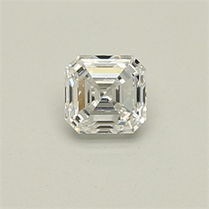 Foto Diamante Natural 0.30 quilates, Asscher , Color E, claridad SI1 y certificado GIA de