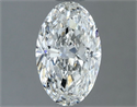 Natural Diamond 1.00 Carats, Oval with  Cut, E Color, SI1 Clarity and Certified by GIA