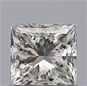 Natural Diamond 0.70 Carats, Princess with  Cut, G Color, VVS1 Clarity and Certified by IGI
