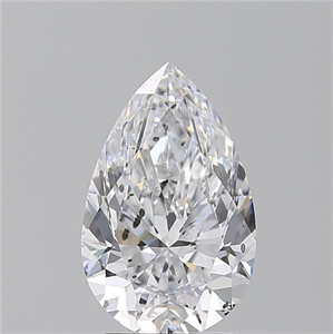 Picture of Natural Diamond 3.05 Carats, Pear with  Cut, D Color, SI2 Clarity and Certified by GIA
