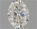 Natural Diamond 0.70 Carats, Oval with  Cut, F Color, VS2 Clarity and Certified by GIA