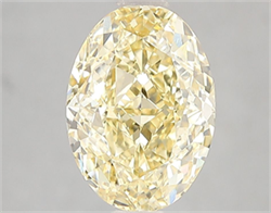 Picture of Lab Grown Diamond 3.11 Carats, Oval with  Cut, Fancy Intense Yellow Color, VS1 Clarity and Certified by IGI