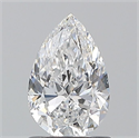 Natural Diamond 0.90 Carats, Pear with  Cut, D Color, SI1 Clarity and Certified by GIA