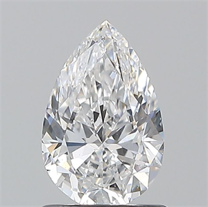 Picture of Natural Diamond 0.90 Carats, Pear with  Cut, D Color, SI1 Clarity and Certified by GIA