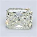 Natural Diamond 1.52 Carats, Radiant with  Cut, N Color, SI1 Clarity and Certified by GIA