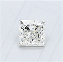 Natural Diamond 0.50 Carats, Princess with  Cut, J Color, VS1 Clarity and Certified by GIA