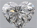 Natural Diamond 0.31 Carats, Heart with  Cut, F Color, VVS1 Clarity and Certified by GIA