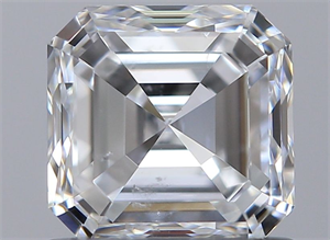 Picture of Natural Diamond 0.92 Carats, Asscher with  Cut, E Color, SI2 Clarity and Certified by GIA