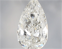 Natural Diamond 0.37 Carats, Pear with  Cut, G Color, VVS2 Clarity and Certified by IGI