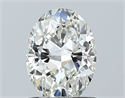 Natural Diamond 0.90 Carats, Oval with  Cut, H Color, VVS2 Clarity and Certified by GIA
