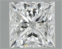 Natural Diamond 1.00 Carats, Princess with  Cut, E Color, SI1 Clarity and Certified by GIA