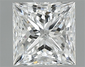 Picture of Natural Diamond 1.00 Carats, Princess with  Cut, E Color, SI1 Clarity and Certified by GIA