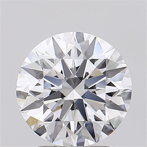 Picture of Lab Grown Diamond 2.53 Carats, Round with Ideal Cut, D Color, IF Clarity and Certified by IGI