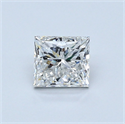 Natural Diamond 0.71 Carats, Princess with  Cut, G Color, VVS2 Clarity and Certified by GIA