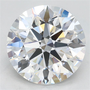 Picture of Lab Grown Diamond 3.06 Carats, Round with Excellent Cut, D Color, IF Clarity and Certified by GIA