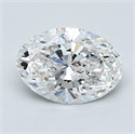 Natural Diamond 1.20 Carats, Oval with  Cut, E Color, SI1 Clarity and Certified by GIA