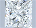 Natural Diamond 2.01 Carats, Princess with  Cut, H Color, VVS2 Clarity and Certified by IGI