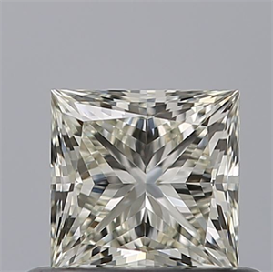 Picture of Natural Diamond 0.56 Carats, Princess with  Cut, I Color, IF Clarity and Certified by IGI