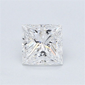 Picture of Natural Diamond 0.57 Carats, Princess with  Cut, D Color, SI2 Clarity and Certified by GIA
