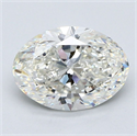 Natural Diamond 2.51 Carats, Oval with  Cut, I Color, VS2 Clarity and Certified by GIA