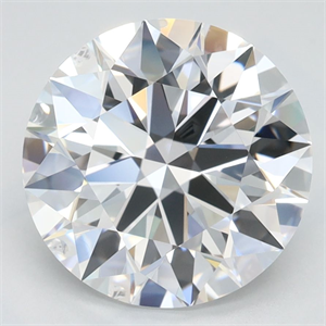 Picture of Lab Grown Diamond 3.11 Carats, Round with Ideal Cut, D Color, IF Clarity and Certified by IGI