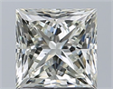 Natural Diamond 1.25 Carats, Princess with  Cut, I Color, VVS1 Clarity and Certified by IGI
