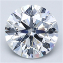 Natural Diamond 3.01 Carats, Round with Excellent Cut, D Color, SI2 Clarity and Certified by GIA