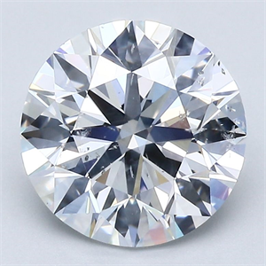 Picture of Natural Diamond 3.01 Carats, Round with Excellent Cut, D Color, SI2 Clarity and Certified by GIA