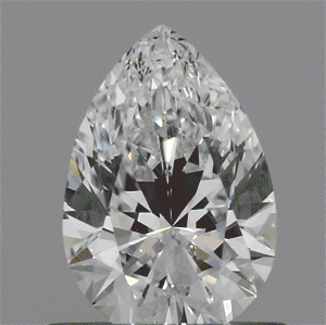 Lab Created Diamond 0.57 Carats, Pear with  Cut, E Color, VVS1 Clarity and Certified by IGI