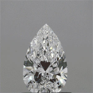 Lab Created Diamond 0.57 Carats, Pear with  Cut, D Color, VVS2 Clarity and Certified by IGI