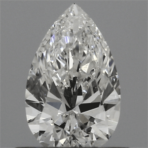 Lab Created Diamond 0.47 Carats, Pear with  Cut, I Color, VS2 Clarity and Certified by IGI