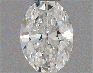 Lab Created Diamond 0.31 Carats, Oval with  Cut, E Color, VVS2 Clarity and Certified by IGI
