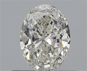 0.50 Carats, Oval J Color, SI2 Clarity and Certified by GIA