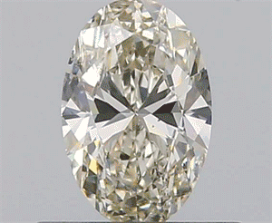 0.50 Carats, Oval K Color, SI1 Clarity and Certified by GIA