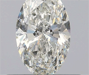 0.50 Carats, Oval I Color, SI2 Clarity and Certified by GIA