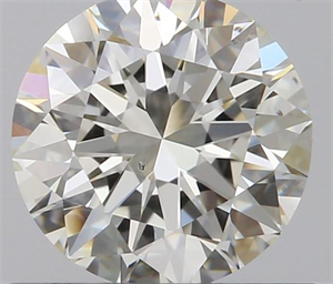 0.70 Carats, Round with Excellent Cut, K Color, SI1 Clarity and Certified by GIA