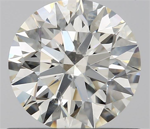0.75 Carats, Round with Excellent Cut, K Color, SI2 Clarity and Certified by GIA