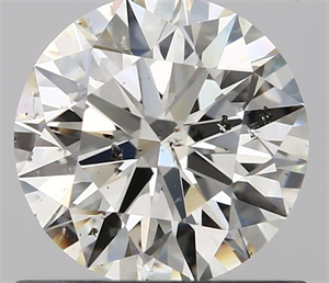 0.80 Carats, Round with Excellent Cut, K Color, SI2 Clarity and Certified by GIA
