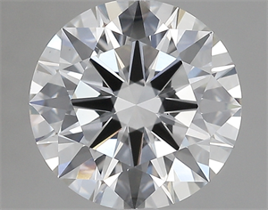 Picture of Lab Created Diamond 3.31 Carats, Round with Excellent Cut, F Color, VS1 Clarity and Certified by GIA